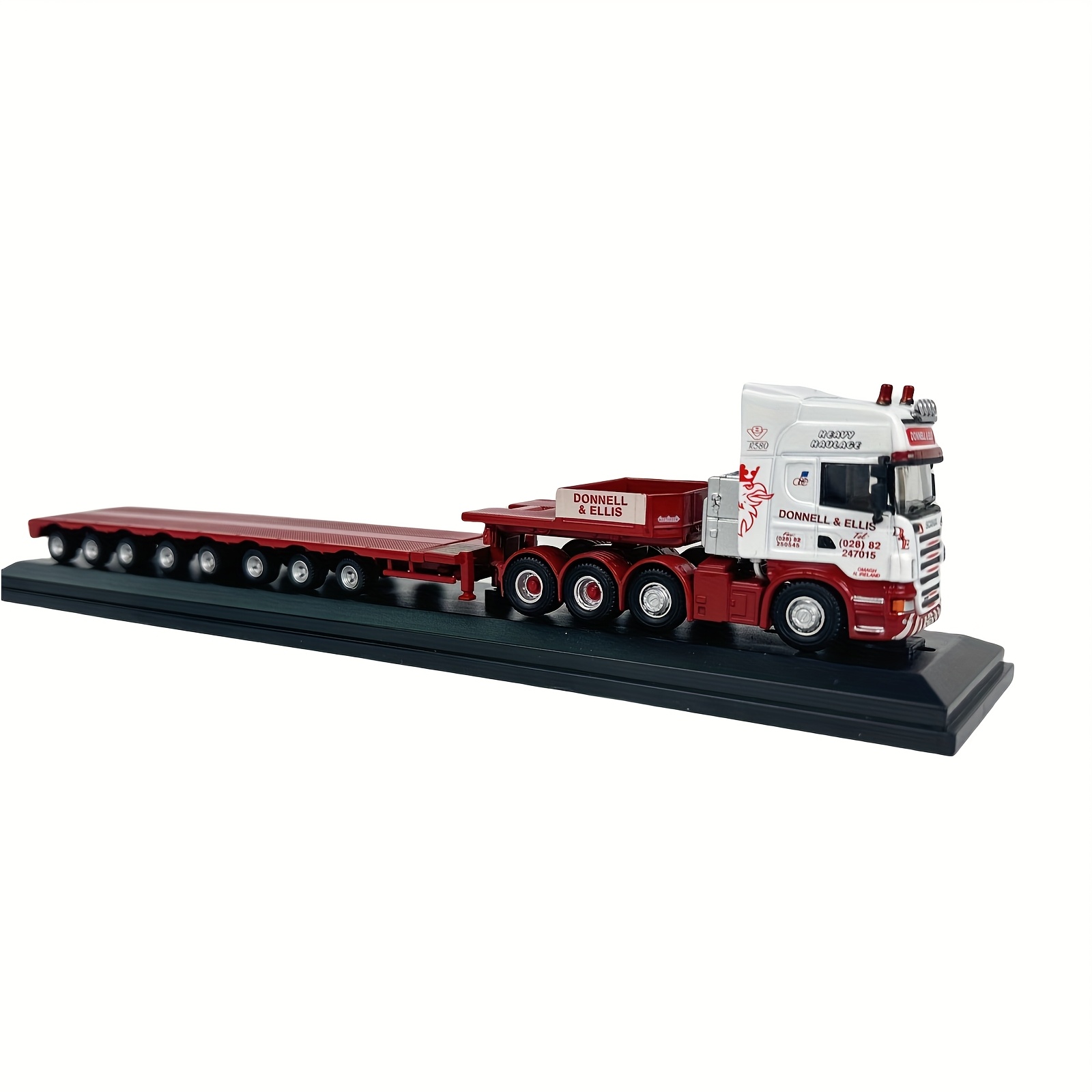 1/76 Scale Alloy Heavy Duty Truck & Trailer Model Display - Collectible Gift For Vehicle Enthusiasts, Home, Office & Education Decoration