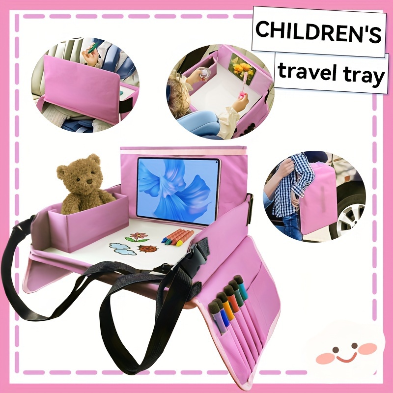 TEMU 1pc Car Travel Tray, Essential Car Tray For Road Trips, Car Seat Table Tray For Road Trip Activities - Car Seat Table Organizer, Halloween,