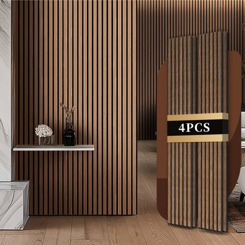 4pcs 94 48 x7 87 wood panels for wall acoustic wall panels for interior decor 3d wood slat sound absorbing wooden paneling for recording room bedroom