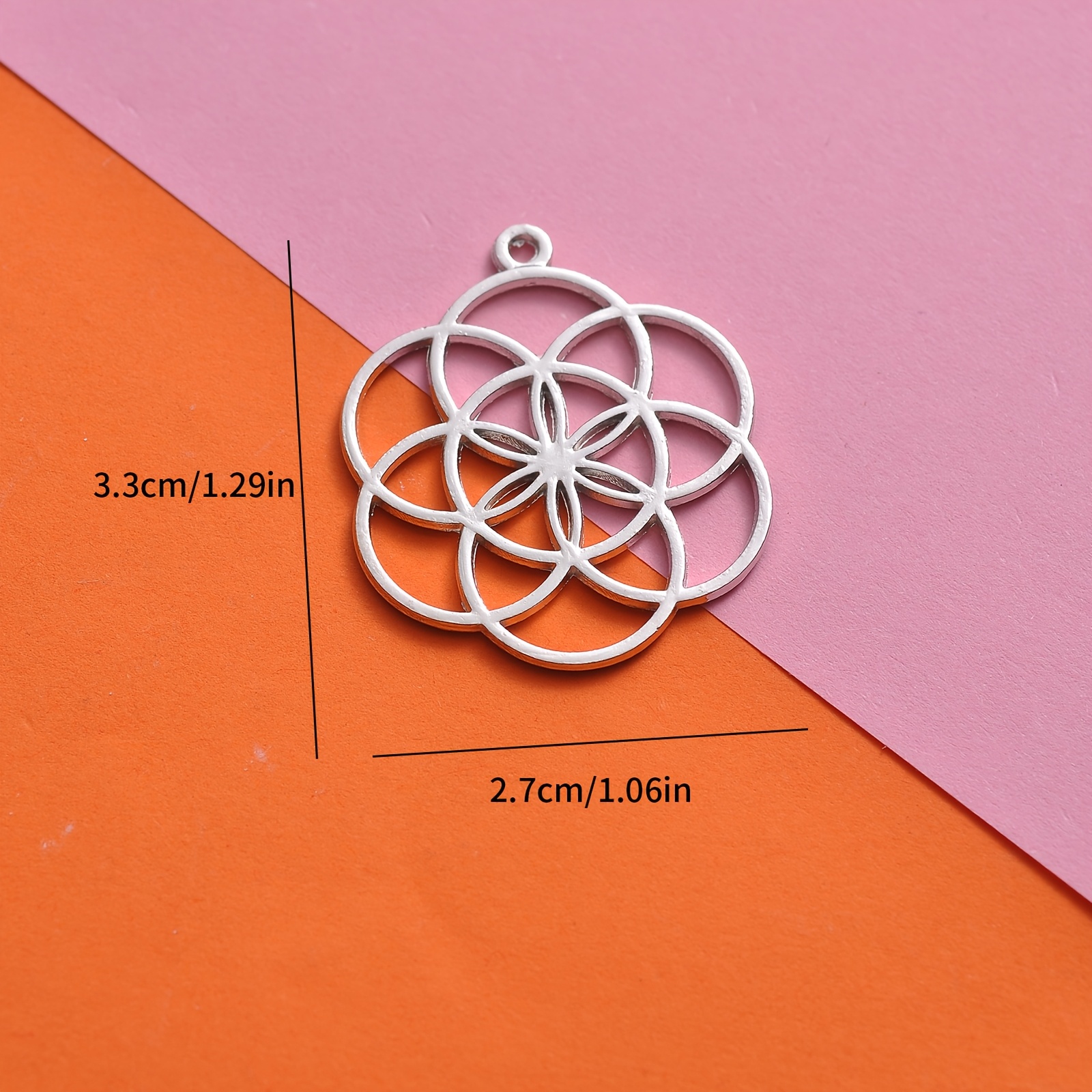 10pcs Set of Life Flower Pendant for DIY Jewelry Making
