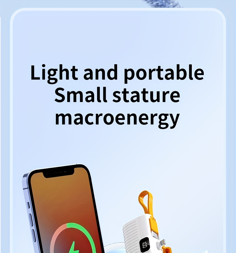 BYGP Mini Chargeur Portable 5000mAh, Batterie Externe Ultra-Compacte de Voyage pour Téléphone Portable, Compatible avec iPhone 15/14/13/12 Pro Max/iPad Pro/pour for Samsung Android etc., Banque d'Alimentation de Poche d'Urgence, Batterie de Secours Mobile USB, Cadeau