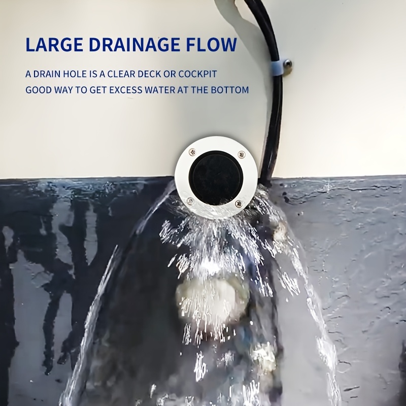 Boat Self-Bailing Cockpit Mounted Scupper Valve Kit