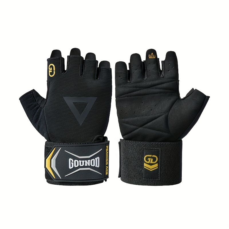 E-shop 1 Paar Fitness-Handschuhe Halbfinger Radfahren Handballenpolster für Männer Frauen Ausrüstung Training Hantel Gewichtheben Rutschfeste