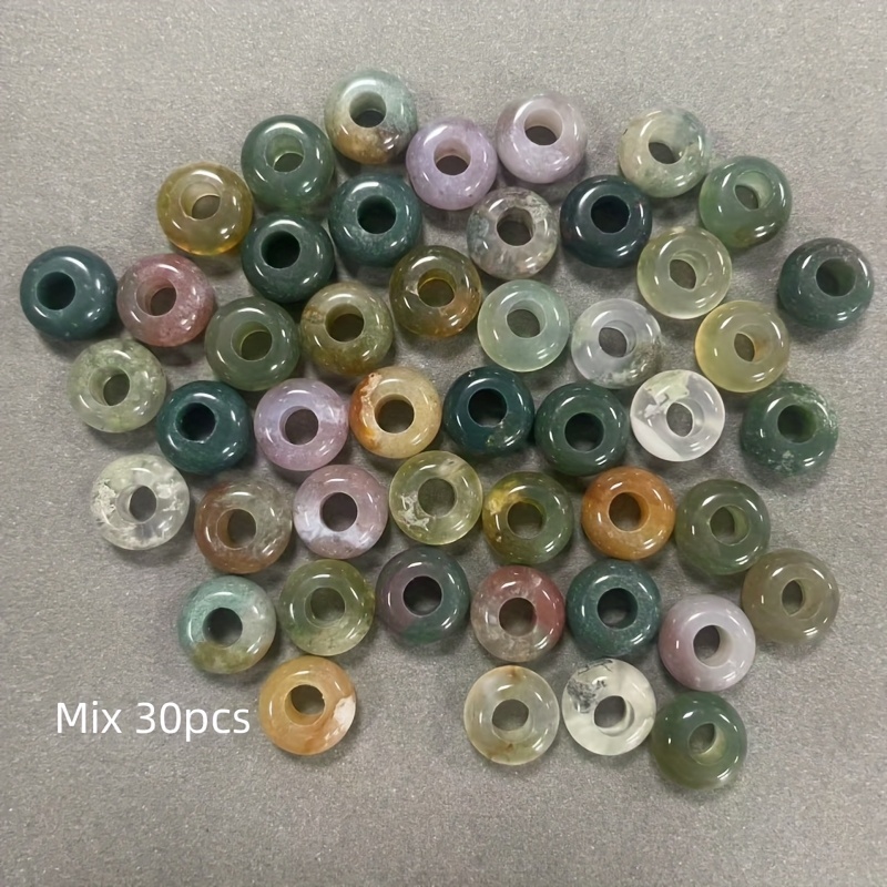 TEMU Pierres naturelles indiennes 4 X 10 mm, grandes perles de à trous, ajouts de bijoux, boucles d'oreilles de perles, cadeau d'ajouts de bijoux S