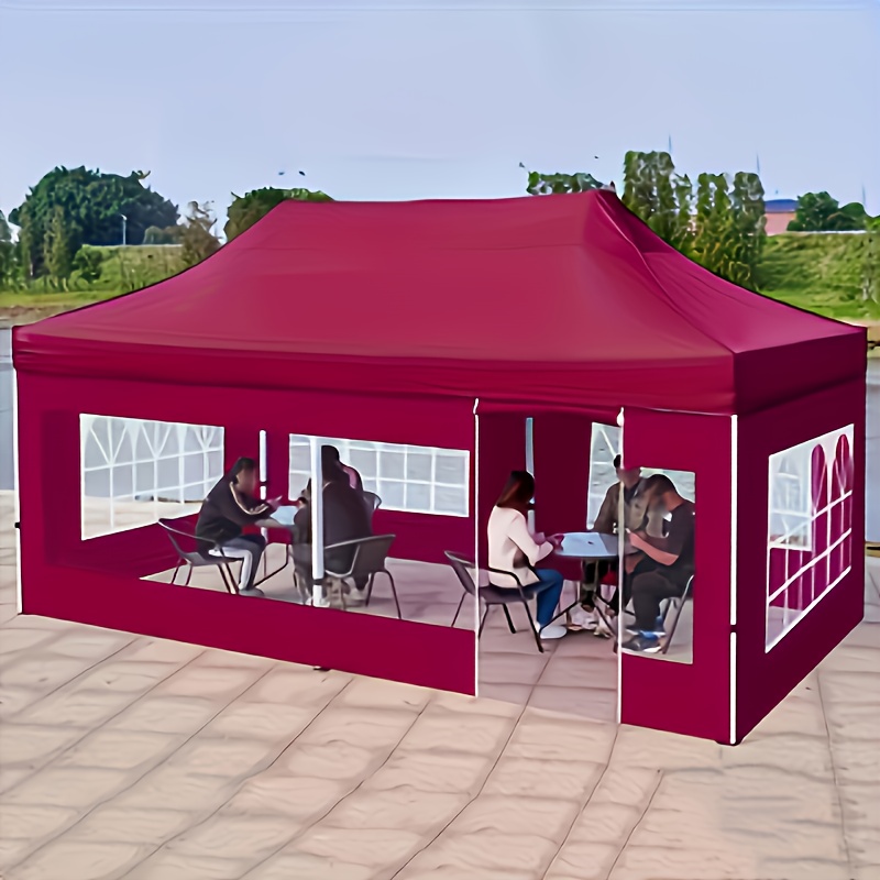 Extra Large   Model! Oversized Outdoor Tent with Transparent Oxford Fabric - Foldable Design,   Picnics and Social   | Modern & Durable Camping & Picnic Shelter | Contemporary Tent Style | Sturdy Material,   Festive Colors