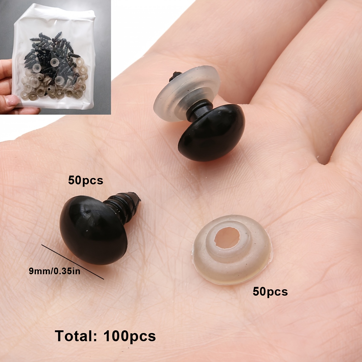 460pcs Assorted Sizes Safe DIY Doll Eyes Kit