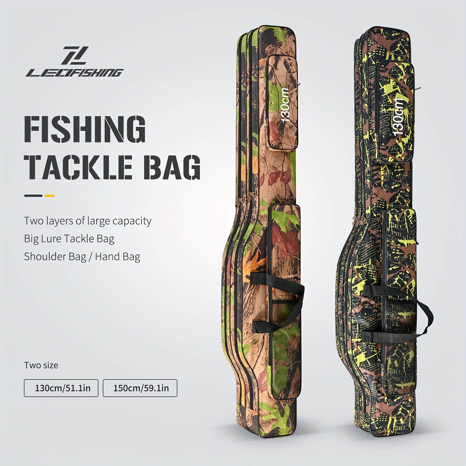   sacos de armazenamento portáteis dobráveis para acessórios de pesca, bolsa de cana de pesca organizador de transporte exterior para pesca campismo caminhadas viagens