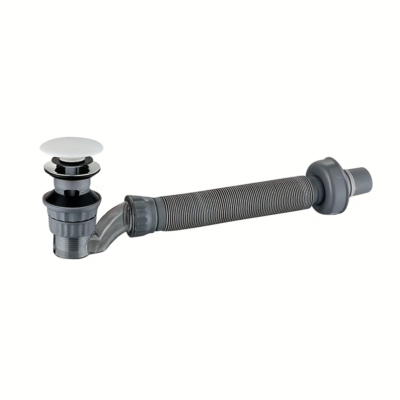 Bouncing Drainer For Washbasin, Face Basin Hand Washing Sink Siphon Anti-odor Press-type -one Drainage Set