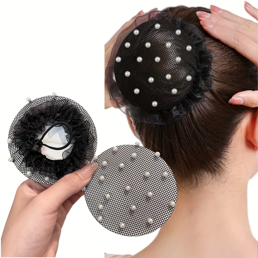 Rocst Unsichtbare Haarnetze – 6 Stück, Elastisch, Für Dutt & Ballett, Schwarz, 55 Cm