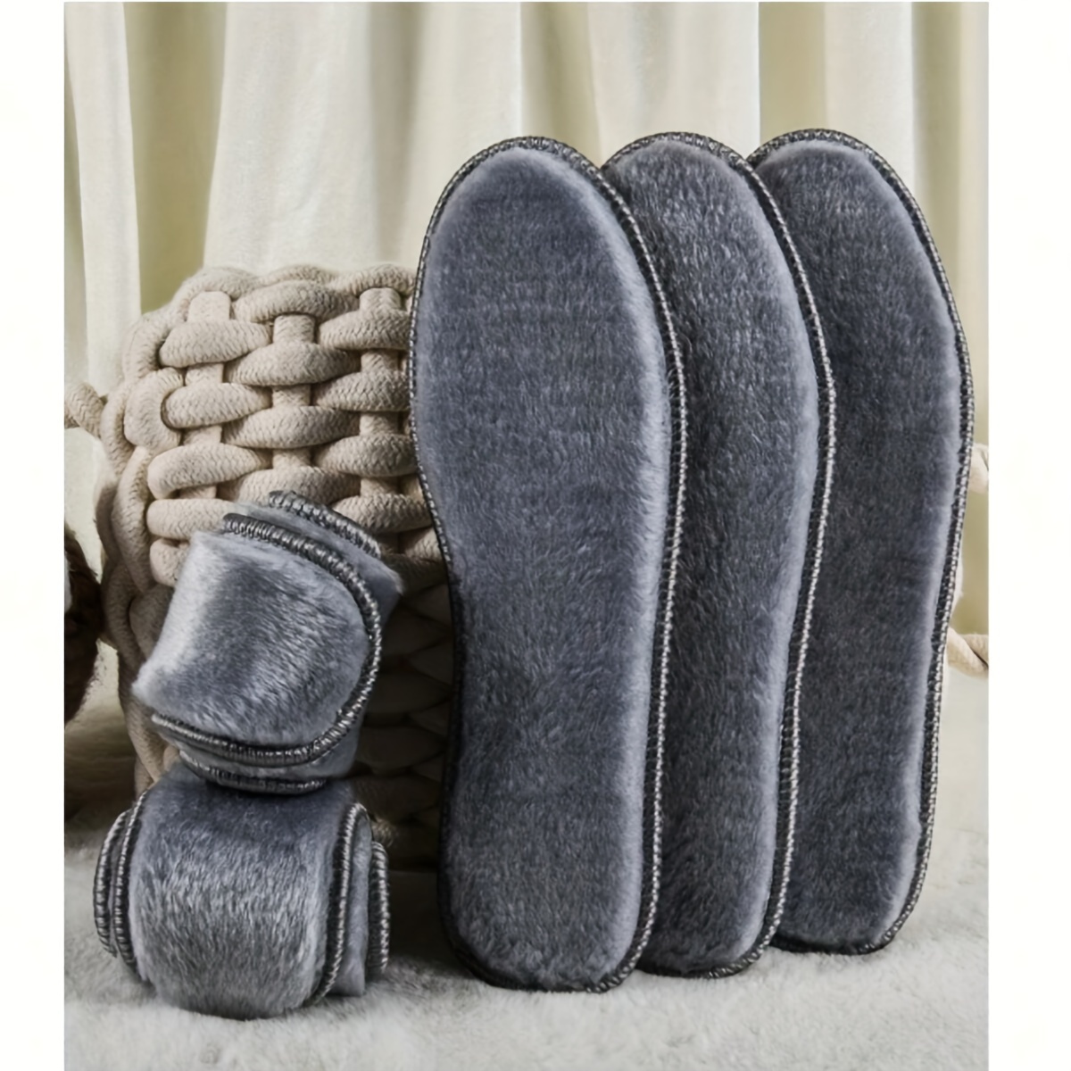 

[customer ] Cozy Yarn & Cashmere Wool Insoles - , Breathable Plush Shoe Pads For , Fit