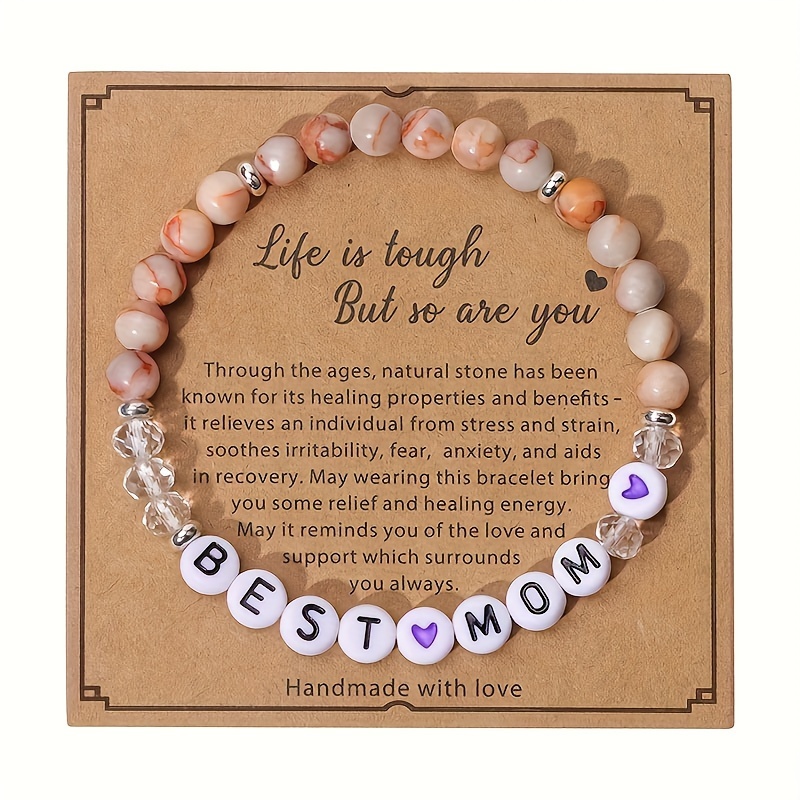 Mother/ Daughter Gift Bead Bracelet Healing Spiritual - Temu