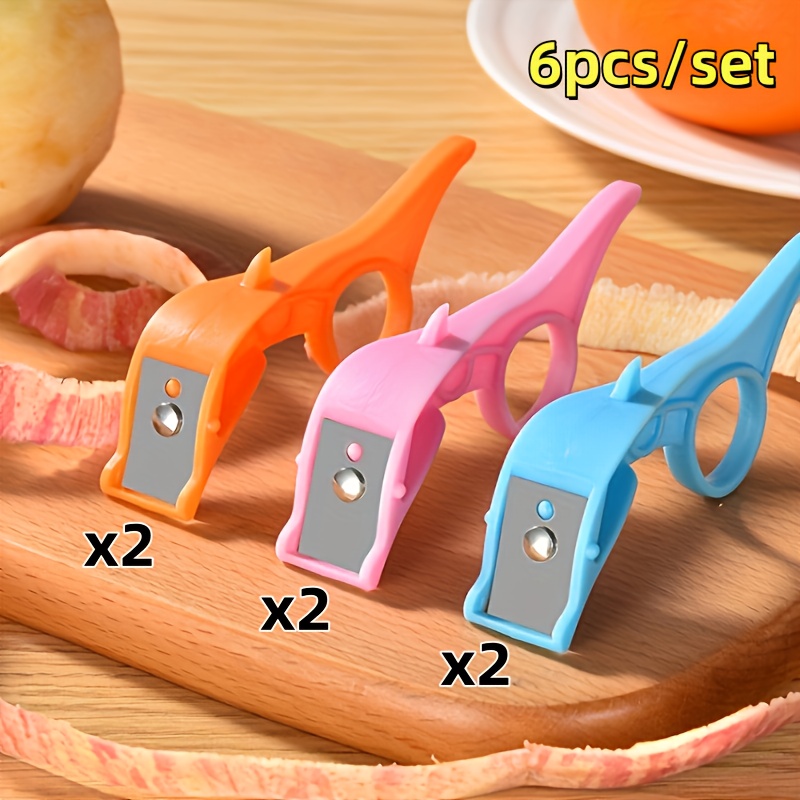 TEMU 3/6pcs Portable Peeler Set Stainless Steel , Pear And Kiwi Peeler - Easy-to-use Kitchen Gadgets For Dorm And Home Use Outdoor/camping Supplies