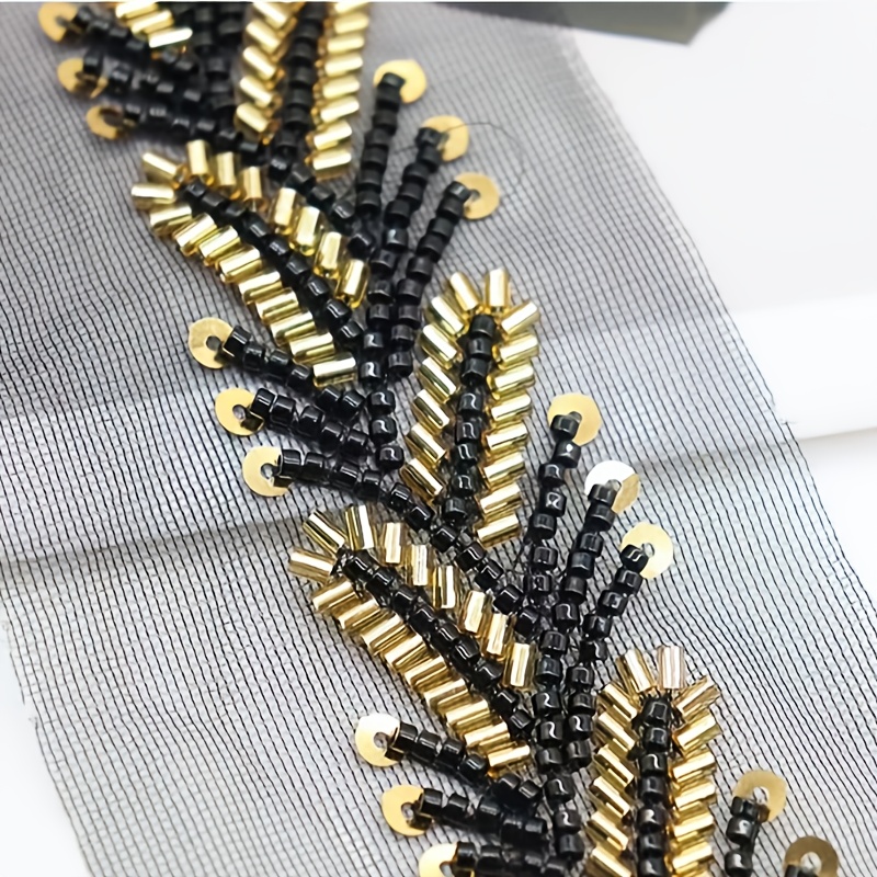 TEMU High-quality Luxury New Mesh Bead Tube Heavy-duty Wheat Ear Lace, Suitable For Fashion Garment Lace, Wedding Dress Lace, Evening Gown Lace,