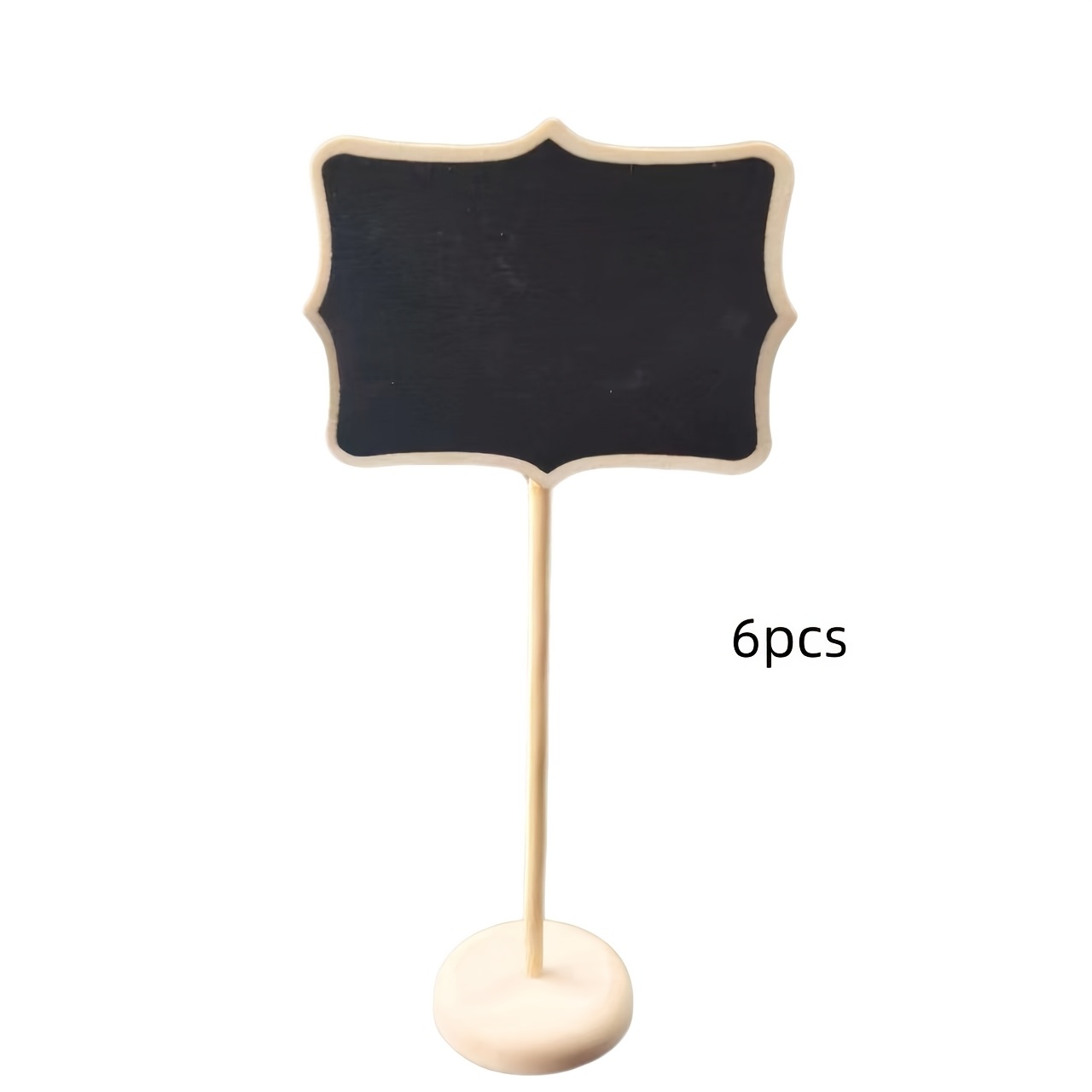 TEMU Jiangyi 6-pack Mini Chalkboard Signs With Easel Stand - Vintage Lace Edge Food Labels And , Reusable Tabletop Message Boards For Wedding,