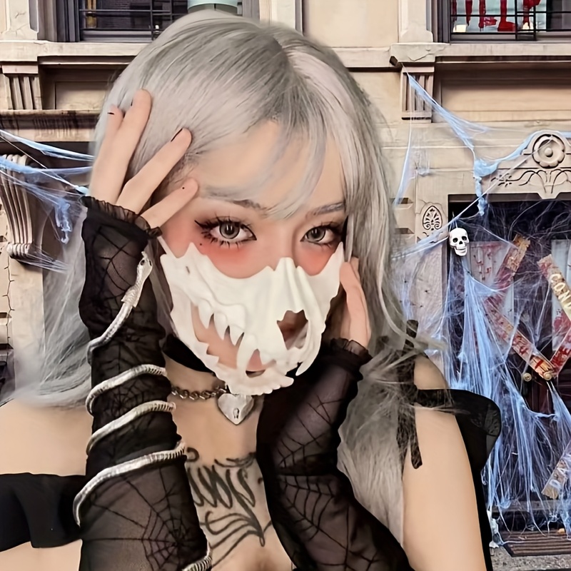 Trendy Monster Half-Face Mask Anime-Inspired Cosplay Prop with Ancient  Style Elements, Lightweight for Photo Shoots, Themed Events,