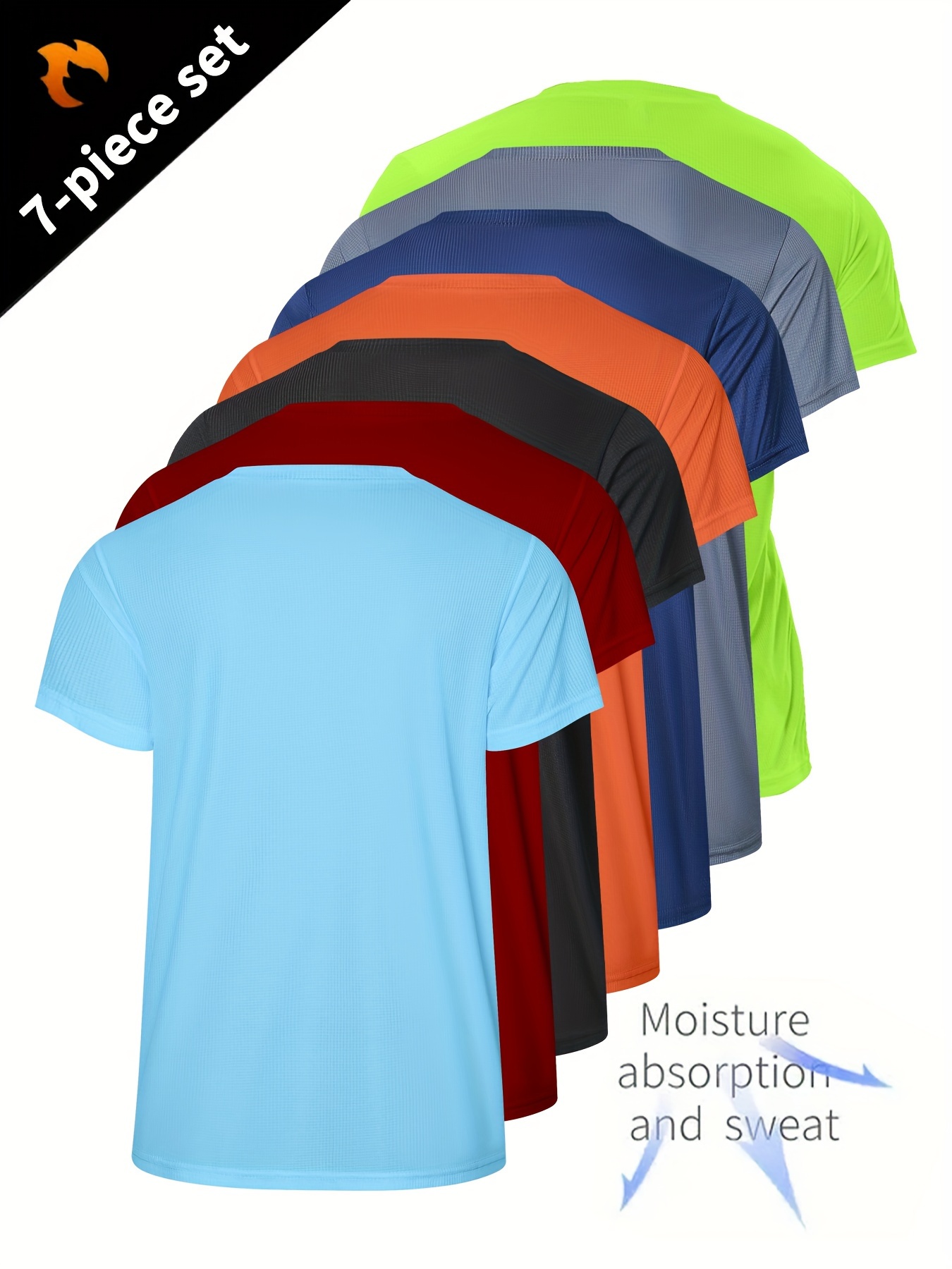 7pcs mens   dry and             t   summer         and gym  