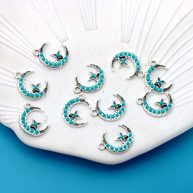 10pcs Antique Silvery Ethnic Style Charms for DIY