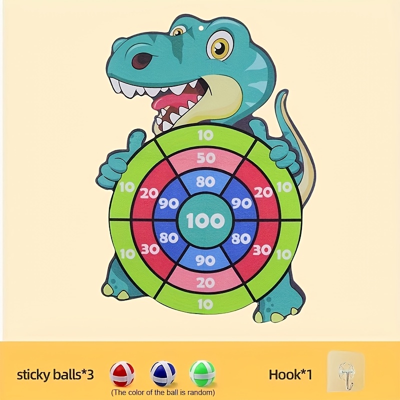 TEMU Children's Party Favor Kits Safe Classic Dinosaur Targets Classic Sticky Ball Set Toys Competitive Games For Kids Ages 3+ Fun Parent-child