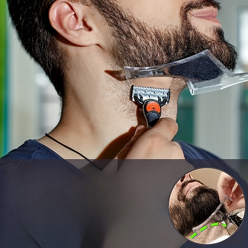 

Beard Shaping Tool, Beard Shaping Comb, Beard Neckline & Sideburns Template, Easy-grooming Accessory For Men