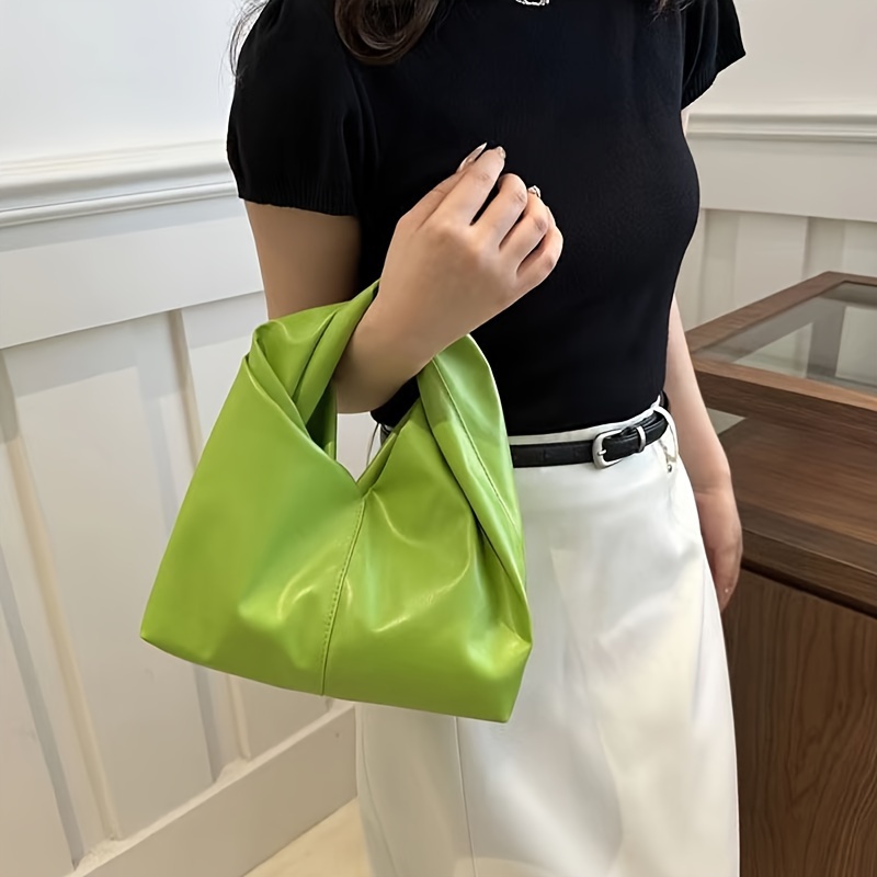 

Sac à Épaule Bohème Tendance - , Imperméable, Fermeture Magnétique, Couleur Unie (Vert/Marron Foncé/Crème/Noir), Sac à Main Chic Décontracté pour Femme