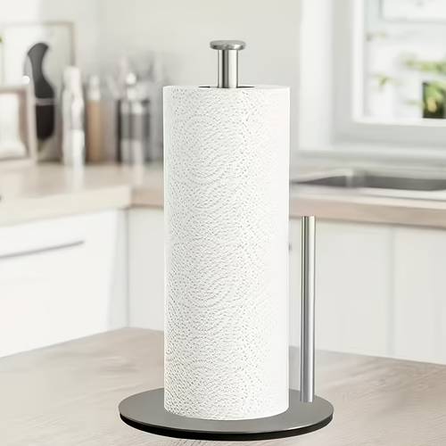 heavy duty kitchen paper towel holder with weighted base space saving countertop storage unit style suitable for tissues and toilet paper durable kitchen utensil storage solution kitchen paper towel holder