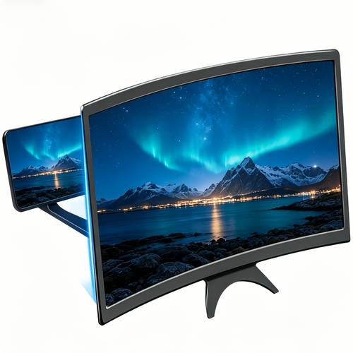 large 12 inch 3d phone screen magnifier ultra hd screen magnifier phone stand anti glare and blue light protection viewing experience portable magnifying display accessory for movies videos and games