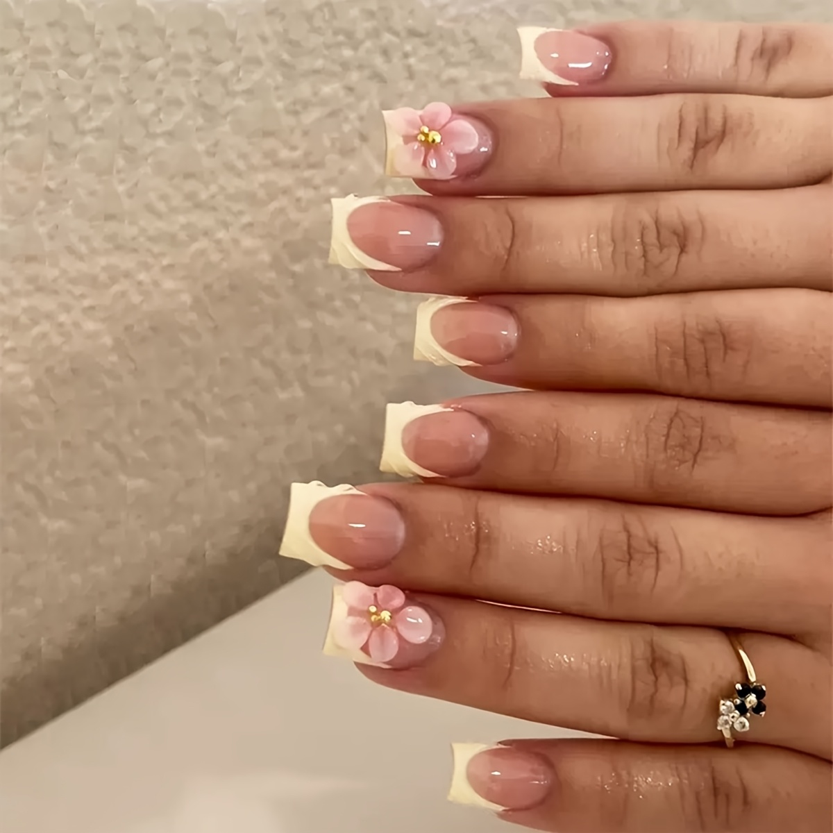 Cross-border French Style 3d Minimalist Style In Pink And Yellow With Cherry Pattern, Art Pieces Suitable For Daily Matching Of And Women