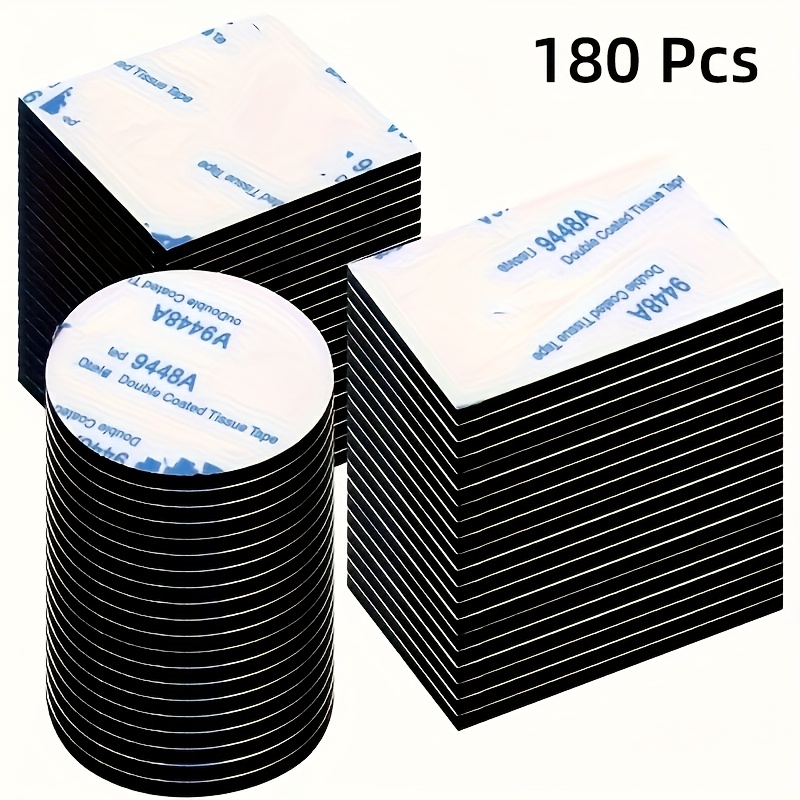 E-shop 180 Stück Superstarkes Doppelseitiges Klebeband - Schwarz, Mehrfachform Schaumstoff Für Wände, Böden Und Türen - Ideal Für Handarbeiten Und