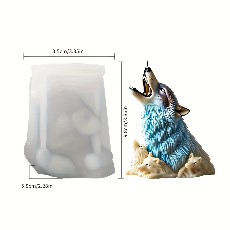 Image of Wolf Head Candle Mold/suitable For Home Decoration Or Holiday Gift Handmade Mold/ Candle Making Tool For Parent-child Or Couple/candle Mold For Desk Decoration In Study And Living Room