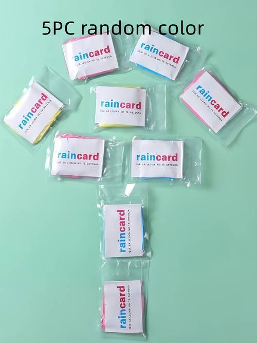 5pcs disposable card raincoat portable raincoat adult raincoat compression raincoat disposable raincoat