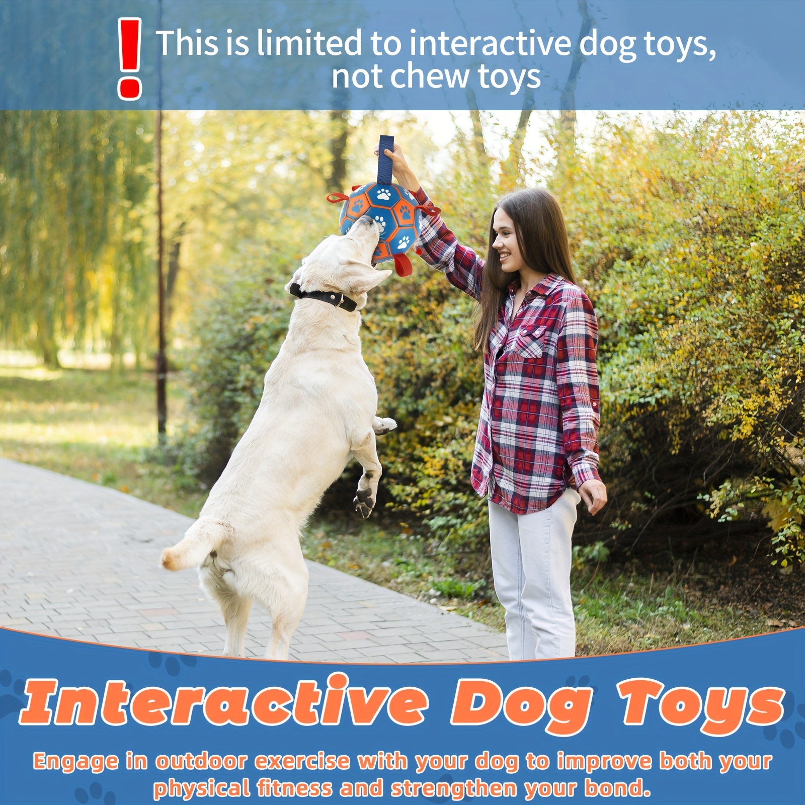 large heavy duty rubber dog soccer ball with tug of   straps inflation like tube individually blowable paw print toy for medium large dogs puppies adults durable chew resistant pet ball for fetch training play herding ball for dogs herding ball for dogs large dog herding ball interactive play ball with tail for dogs dog   herding ball interactive dog ball for large dogs ball thrower for dogs interactive dog ball Product details 6