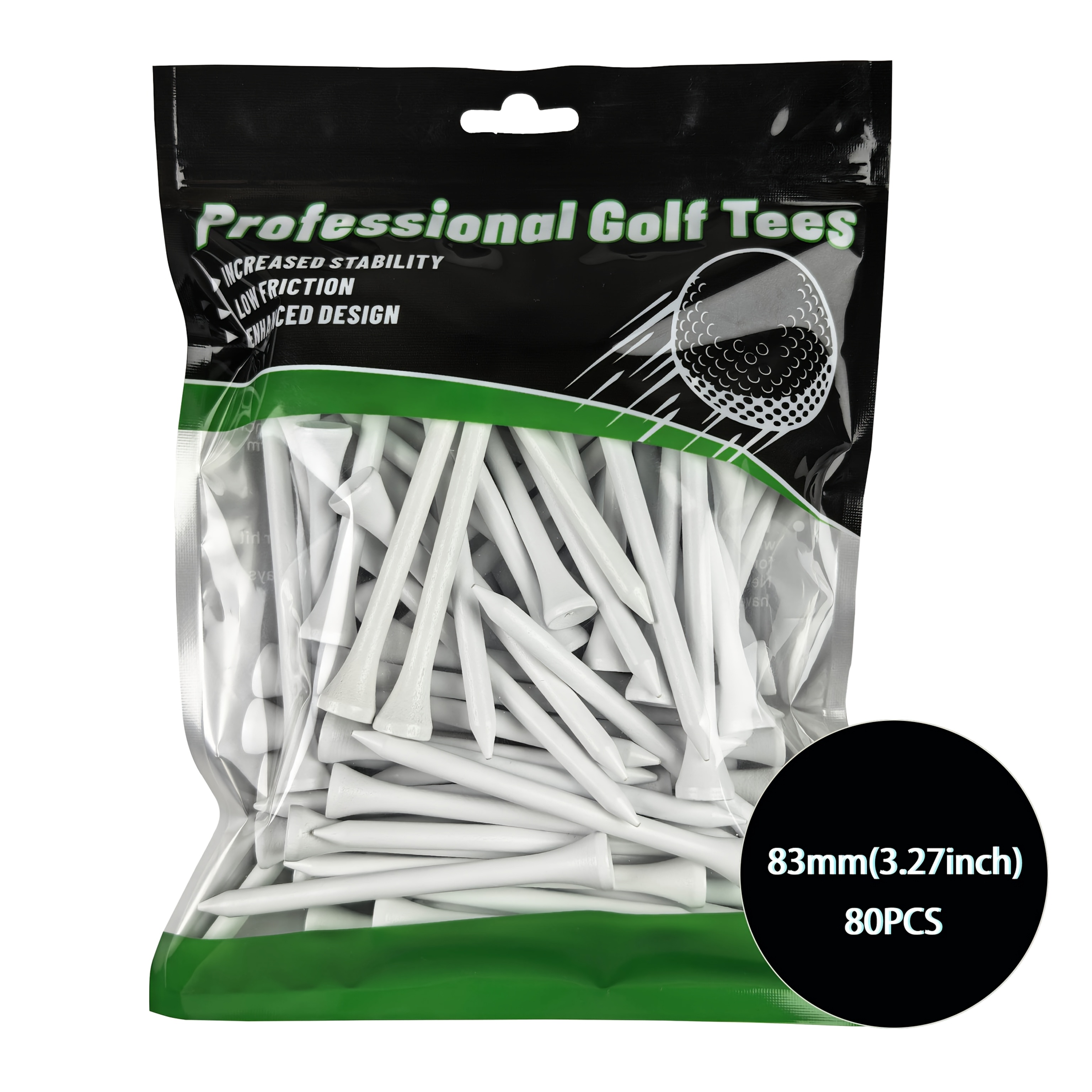 TEMU 80 tés de golf en bois , accessoires pour terrain de golf