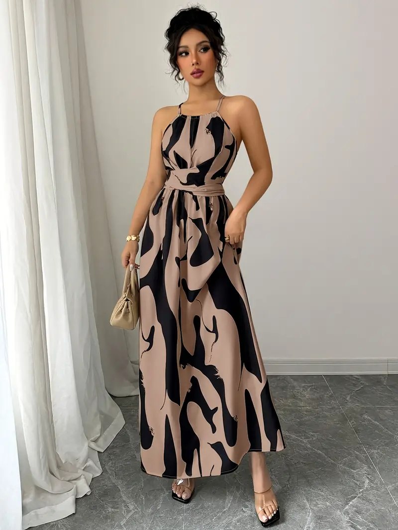 snakeskin halter dress Snakeskin Draped Halter Sleeveless Mini Dress