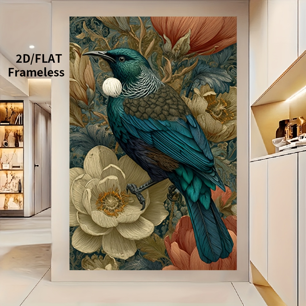 TEMU 2d Flat, 1pc Unframed 2d/flat Tui Bird Canvas Wall Art, Horizontal Wall Art For Living Room, Bedroom, Office, Cafe, Gym, Home Decor, Ideal Gift