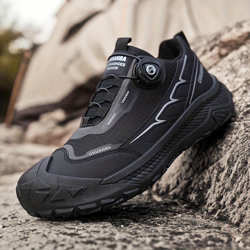 Chaussures Randonnée Homme Slip-On - Cuir - Lacets - Légeres Et Confortables - Outdoor