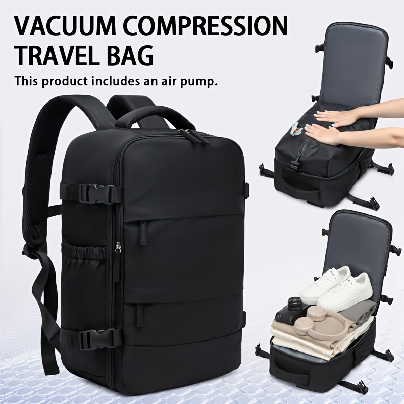 E-shop Multifunktionaler Rucksack Vakuum Kompressionsbeutel, Kostenlose Luftpumpe, Kompressionsrucksack Set, Fluggesellschaft Zugelassen, Handgepäck