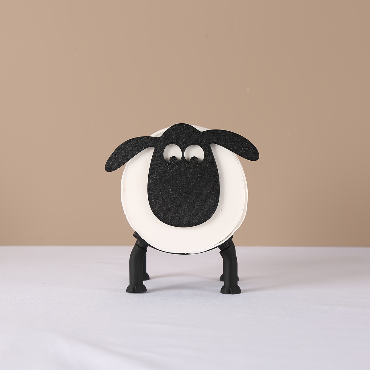 

1pc Classic Animation Style Lamb Toilet Paper Decoration Ornament - Bathroom Roll Paper Storage, Bringing A , For Power, Plastic Material