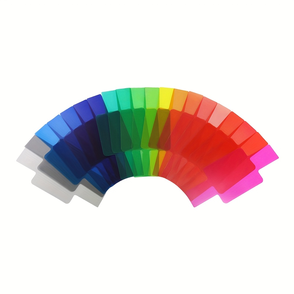 Image of 20pcs Gel Filter, Set- Filter Set Color Paper Is Suitable For Camera Photographic Gel Filter