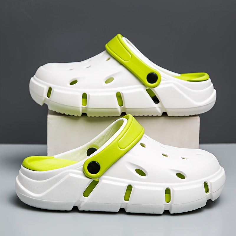 Black Round Toe Summer Sandals Lightweight Eva Soft Sole - Temu Canada