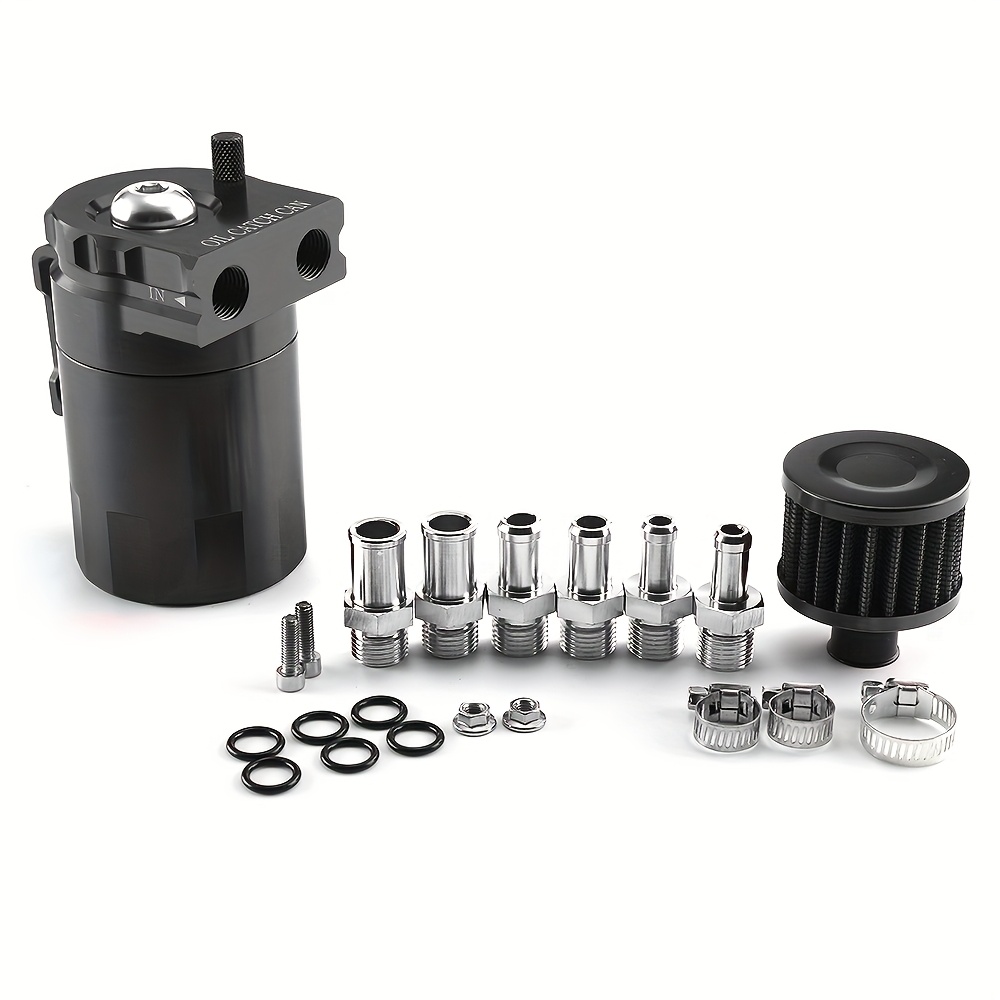 TEMU Kit de 1 pieza de depósito recolector de aceite, depósito recolector deflector de 300 ml con filtro respirador, separador de aire y aceite con