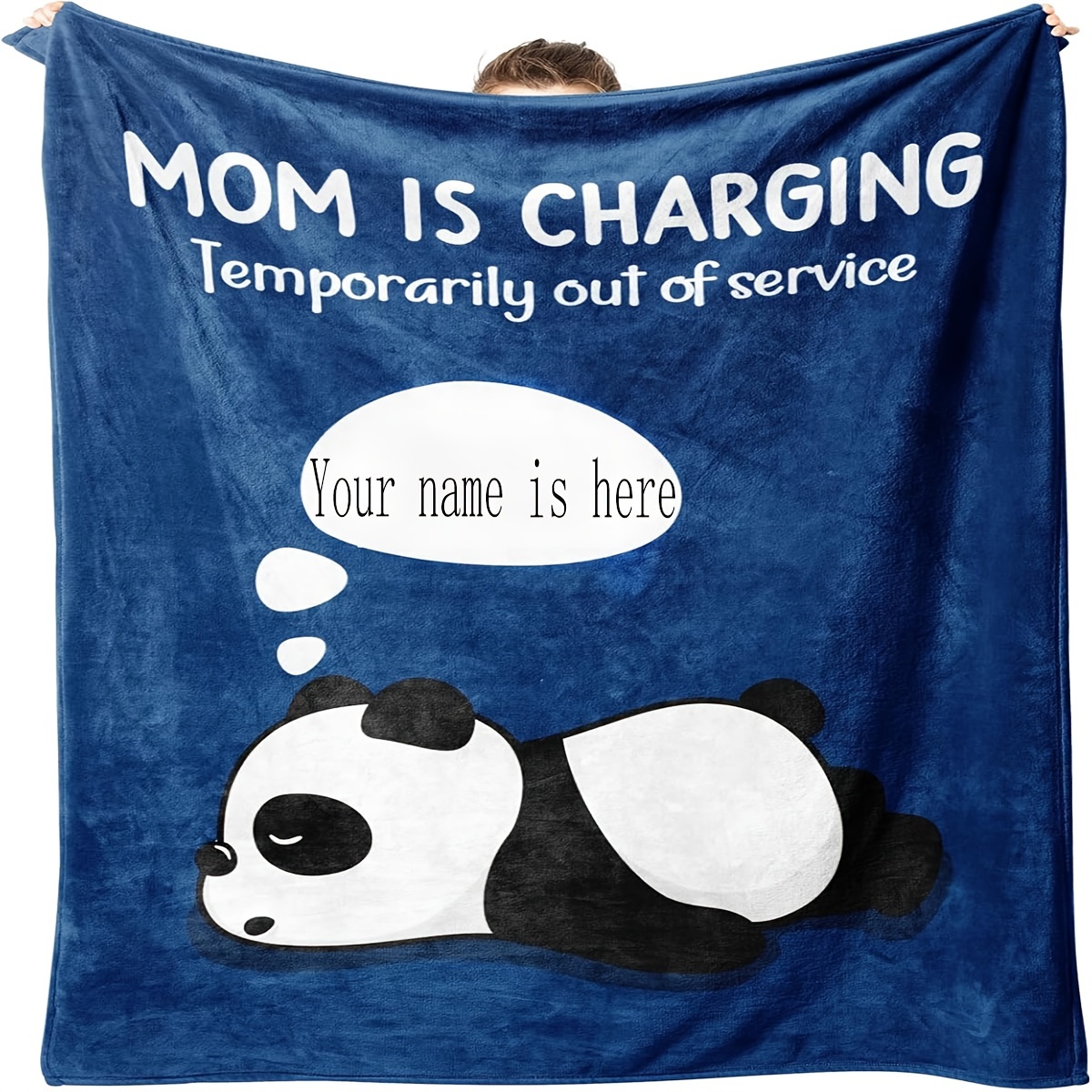 

1pc Mom Fleece Blanket - Personalized Or Greeting For Mother, - Nap Mom Blanket In And - , , , , , Flannel, Knitted , 200-250g