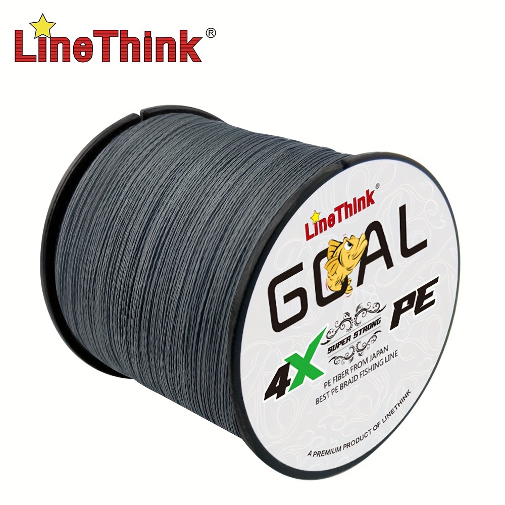 

Linethink 4x Super Strong Pe Braided Fishing Line, 300m/500m, Smooth Long-cast, Low Memory, , Ideal For Father's Day - Grey