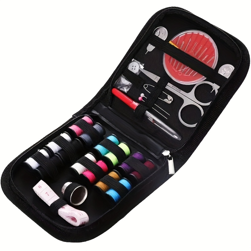 

Canvas Sewing Kit - Portable Mini Travel Set With Scissors, Needles, , And More For Quick Repairs And Use, Sewing Supplies Accessories