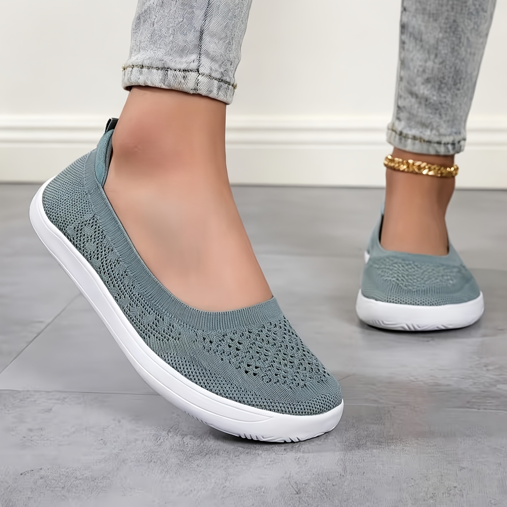 TEMU Women's Plus-size Wide-toe Sneakers - Breathable Lightweight Soft-soled Cross-training Shoes With Md Sole Suitable For Gym, Casual & Casual