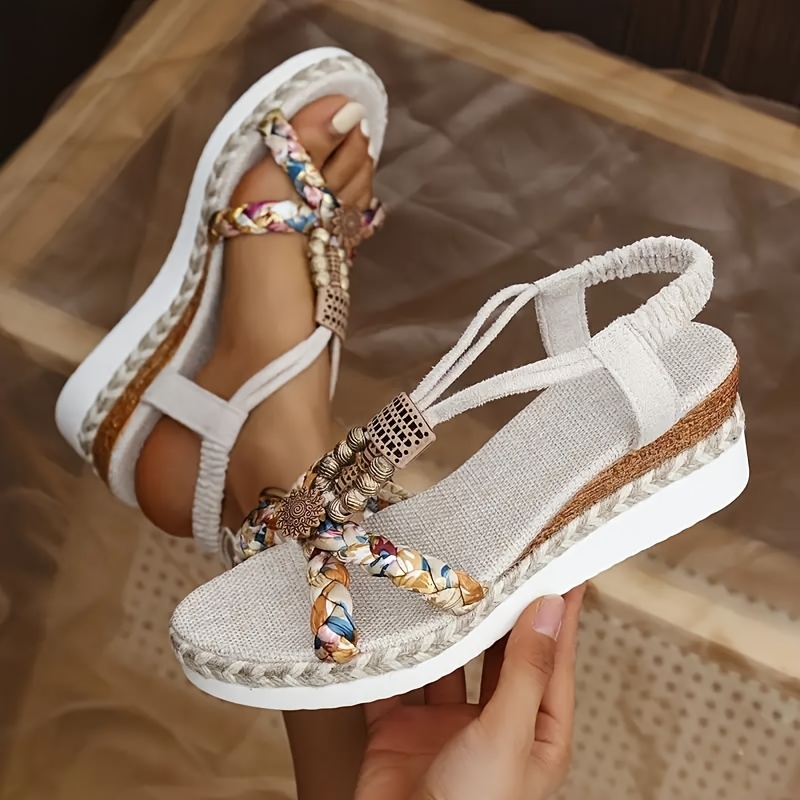 Sandale Beige Sandale A Talon Tendance 2019 Sandales Compensées