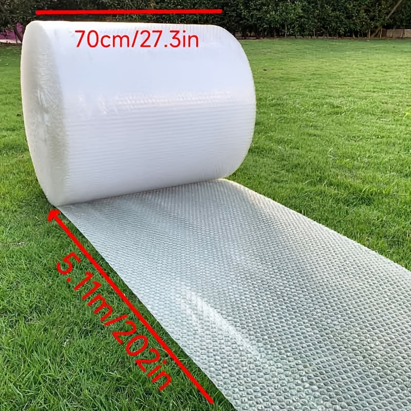 TEMU Rouleau de film isolant à bulles, taille 70 cm x 5,11 m / 27 x 202 pouces. Utilisé pour les déménagements, l'expédition et les services de .