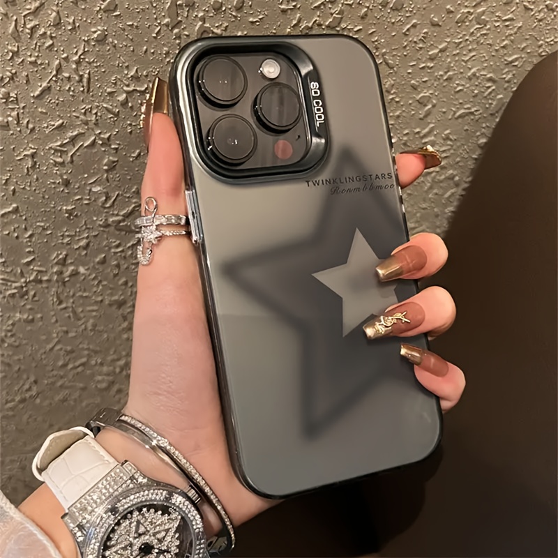 

Suitable For Mobile Phone Case Laser Simple Black And White Pentagram
