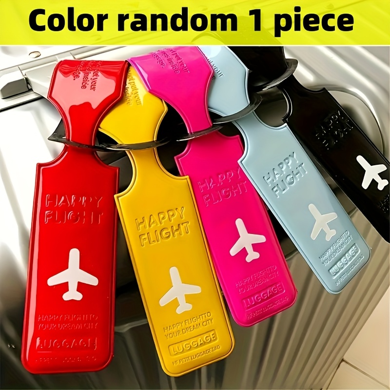 Image of Your Luggage Again With Our Aircraft Luggage Boarding Tag Label - Travel Essential, 1pc, Red, Blue, Yellow And Random Color