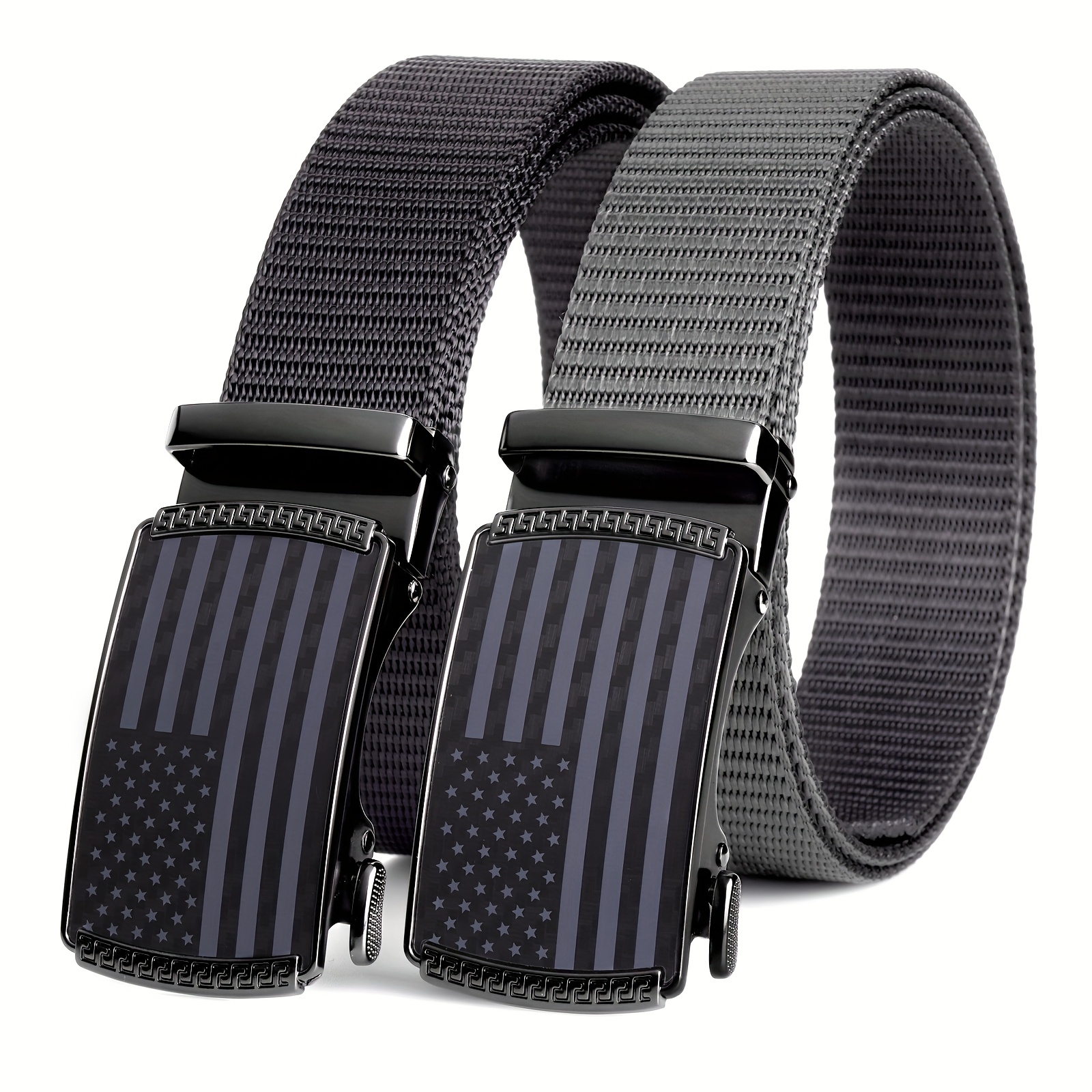 Temu – TEMU 2 Pack Men’s Belts Golf Belt, Tactical Work Belt Web Nylon Ratchet Belts For Men