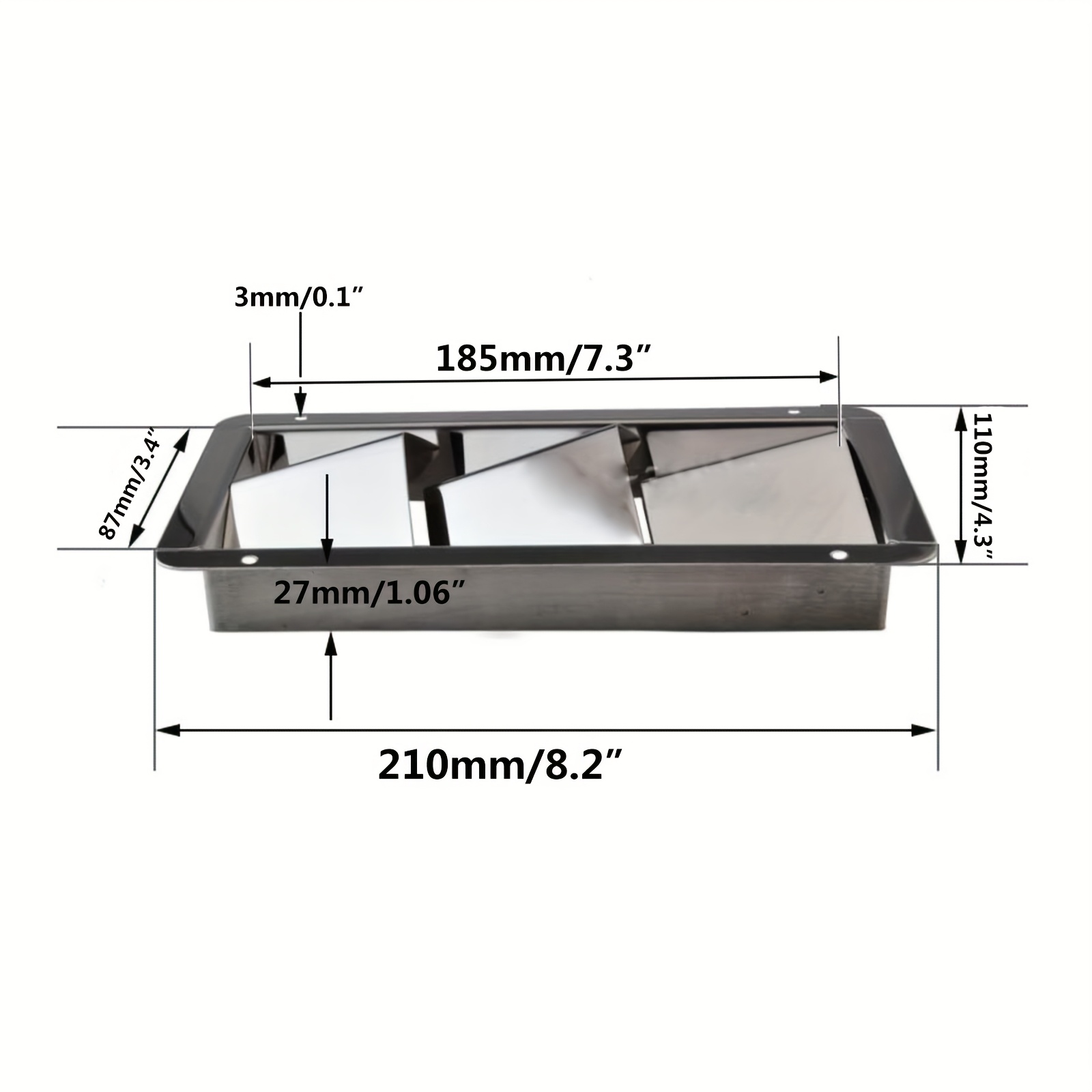 304 Stainless Steel Boat Side Open Vent Grill Vents